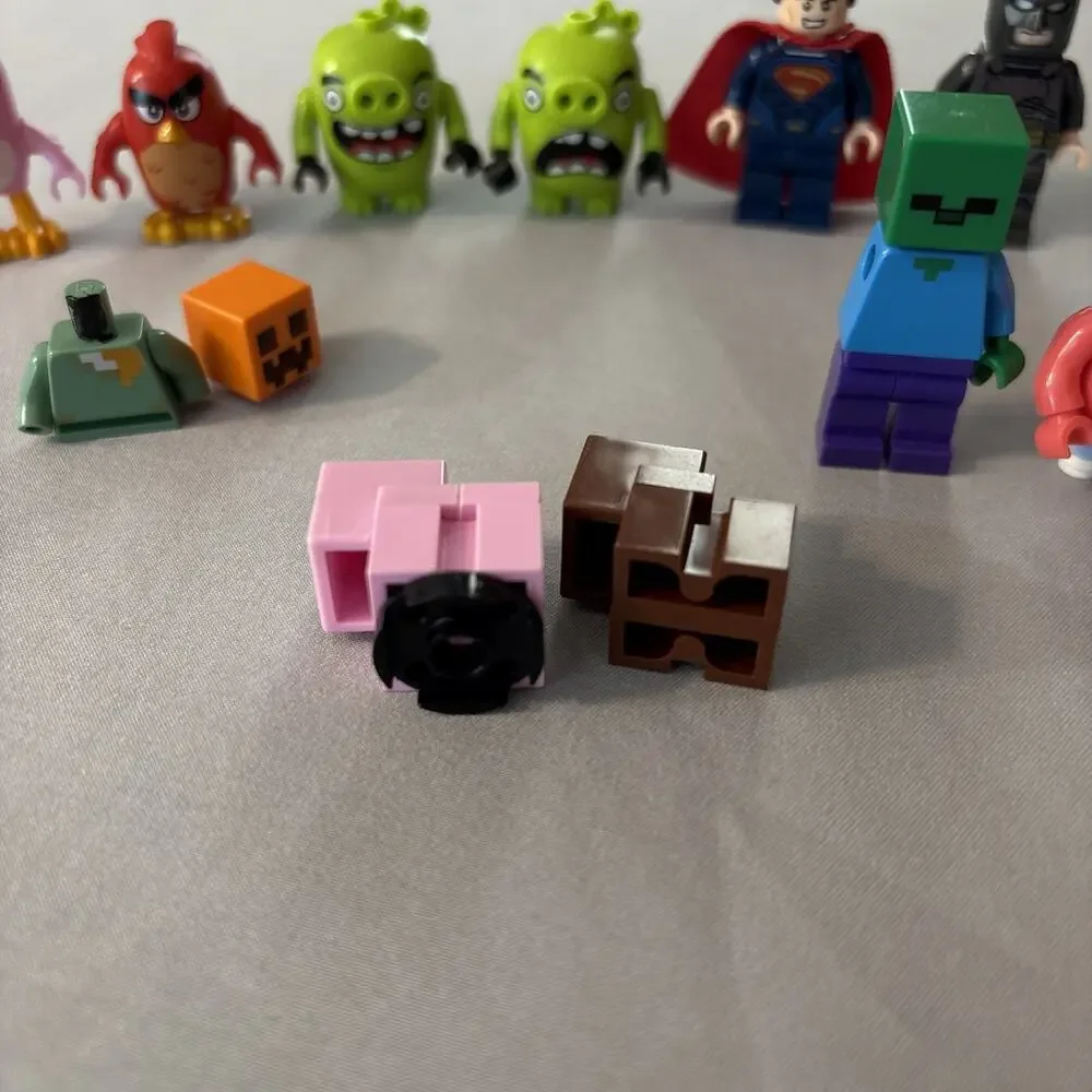 Lego Mini Figs Lot All Random Angry Birds Minecraft Superman Batman Sponge Bob